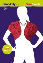 1984 SIMPLICITY EASY BOLERO JACKET PATTERN 8-18 UNCUT